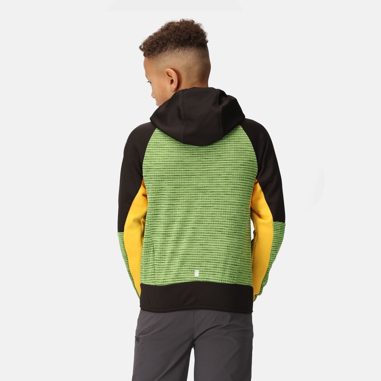 Kids' Prenton II Softshell Jacket - Jasmine Green Black | Regatta ROW