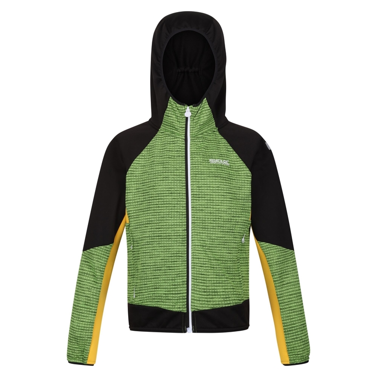 Kids' Prenton II Softshell Jacket - Jasmine Green Black | Regatta ROW