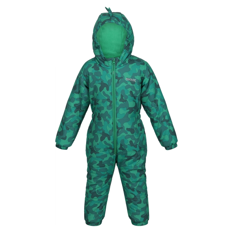 Kids Penrose Puddle Suit Jelly Bean Camo Regatta UK