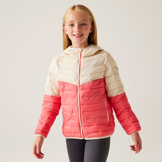 Kids' Hillpack III Hooded Jacket Peach Bloom Light Vanilla