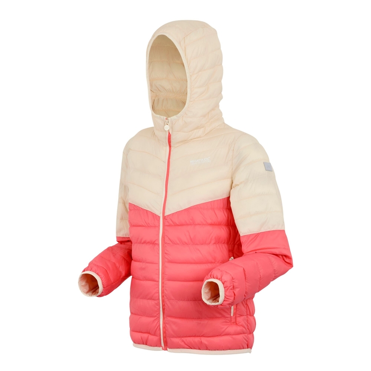Kids' Hillpack III Hooded Jacket Peach Bloom Light Vanilla