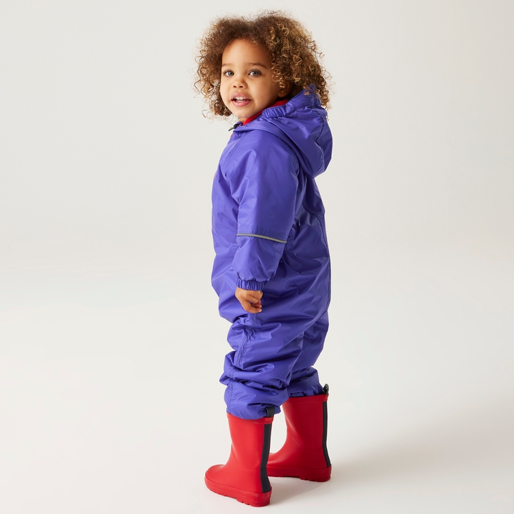 Kids Splosh III Waterproof Puddle Suit Peony Pink Regatta ROW