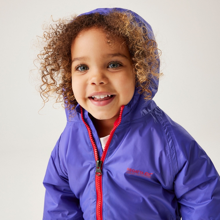 Kids Splosh III Waterproof Puddle Suit Peony Pink Regatta ROW