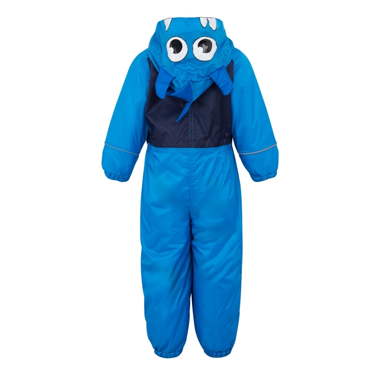 Kids Mudplay III Waterproof Puddle Suit Spike The Monster Hydro Blue Regatta IE