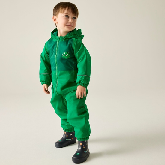 Regatta Childrens/Kids Mudplay III Penguin Waterproof Puddle Suit (Black - View #5