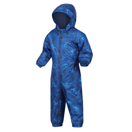 Kids Printed Splat II Waterproof Puddle Suit Nautical Blue Dino Regatta ROW