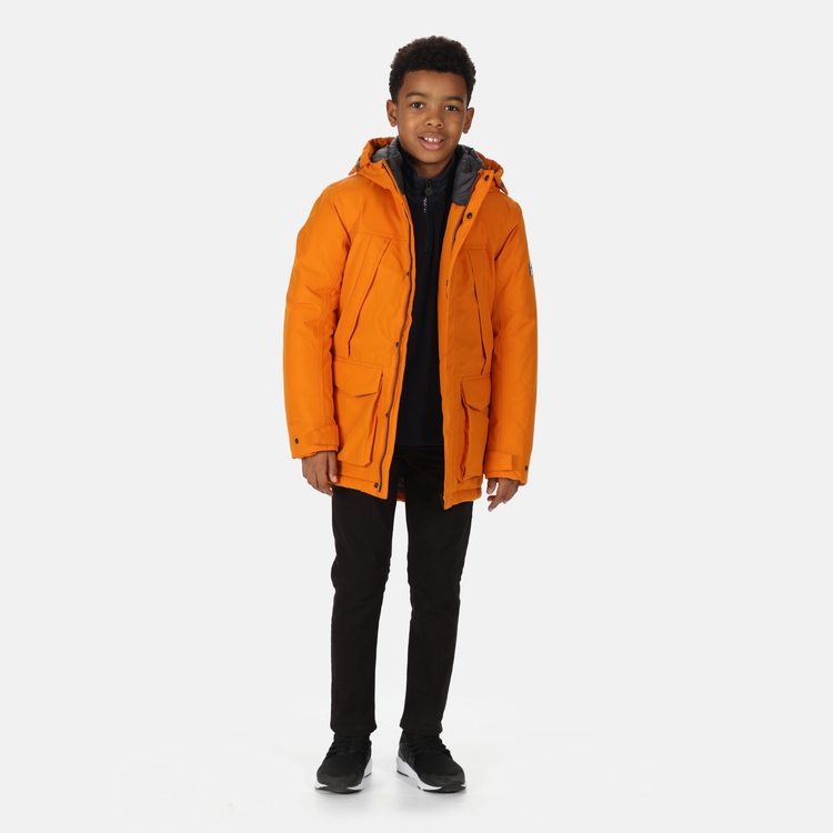 Kids Paddrick Waterproof Parka Jacket Autumn Maple Regatta ROW