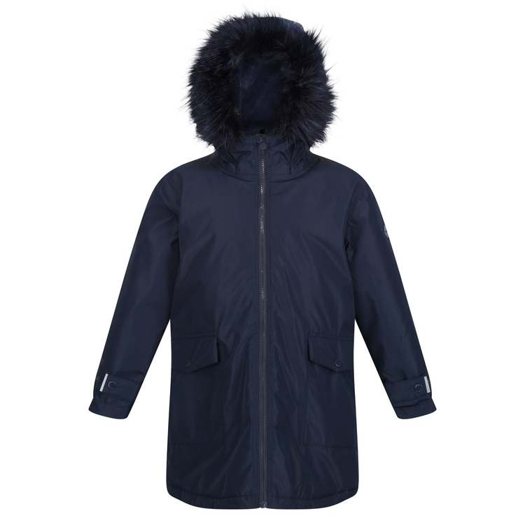 Kids' Adelyn Waterproof Parka Jacket Navy Regatta ROW