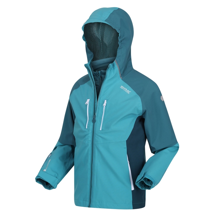 Kids Hydrate VII 3 In 1 Waterproof Jacket Pagoda Blue Dragonfly Regatta ROW