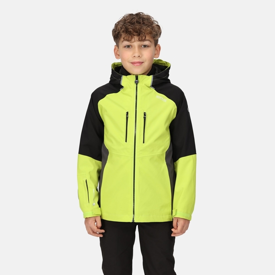 Kids Hydrate VII 3 In 1 Waterproof Jacket Bright Kiwi Black Regatta ROW