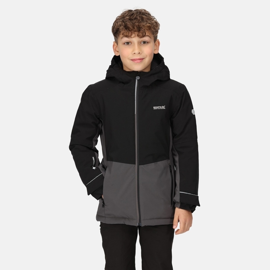 Kids Highton Padded Jacket III Black Dark Grey Regatta UK