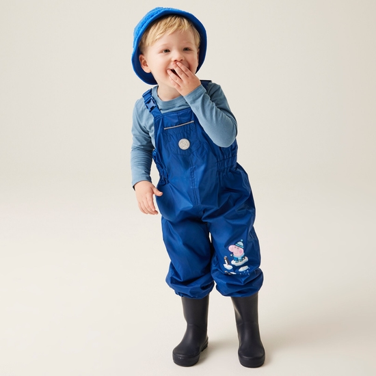 Kids' Peppa Lined Waterproof Dungeree - Space Blue | Regatta UK