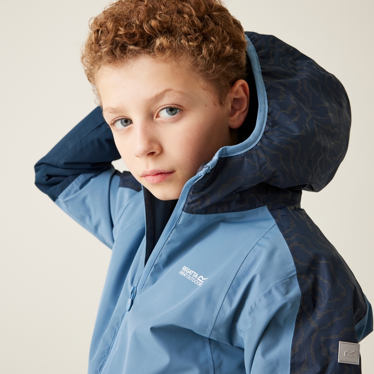 Kids Volcanics VIII Reflective Jacket Coronet Blue Navy Regatta UK