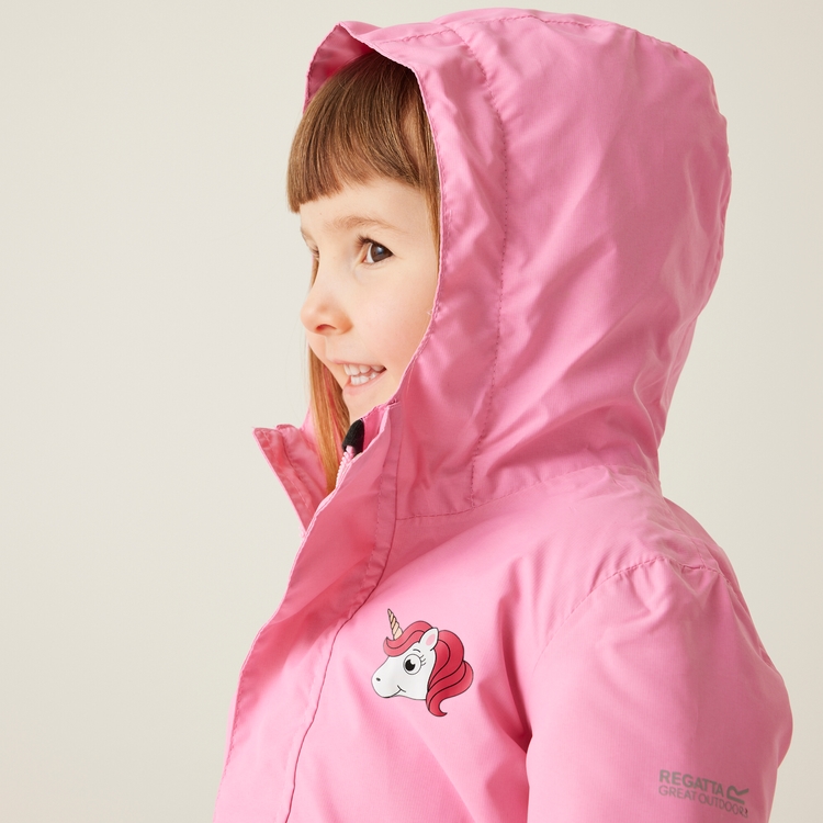 Kids Animal Rainy Day Jacket Luna the Unicorn Sweet Pink