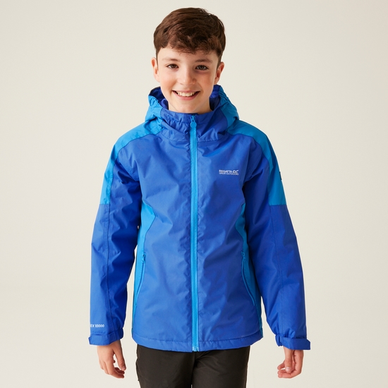 Kids Hurdle V Waterproof Jacket Olympian Blue Hydro Blue Regatta ROW