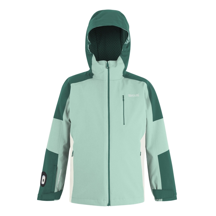 Kurtka dziewczęca 3 w 1 z latarką LED Trekktain II - Zielony