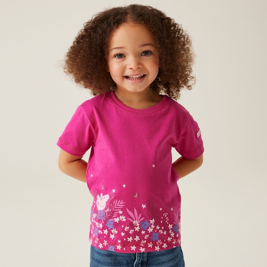 Kids' Peppa Pig Printed Short Sleeve T-Shirt - Pink Fusion | Regatta UK