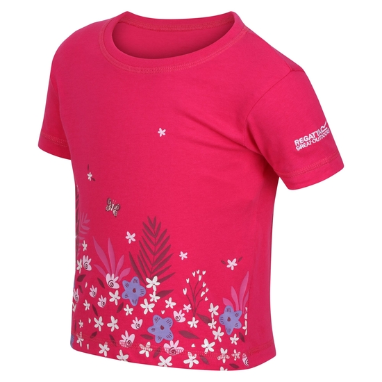 Peppa Wutz bedrucktes T-Shirt mit kurzen Ärmeln Rosa