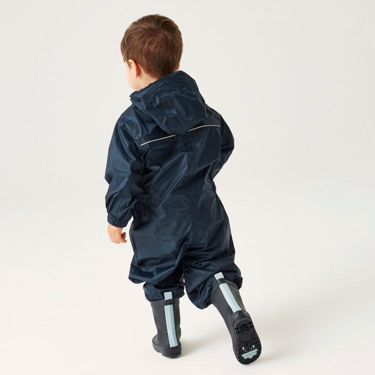 Kids Puddle IV Waterproof Puddle Suit Navy Regatta UK