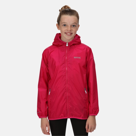 Kids Lever II Waterproof Packaway Jacket Pink Fusion
