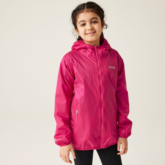 Pink rain jacket discount