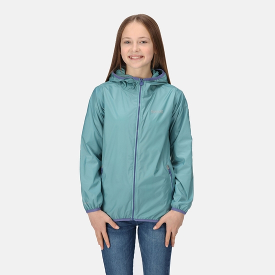 Kids' Lever II Waterproof Packaway Jacket Bristol Blue Regatta ROW - Main Image
