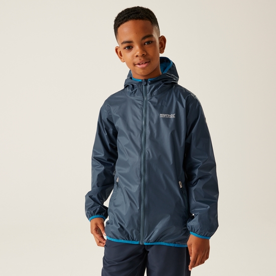 Kids' Lever II Waterproof Packaway Jacket - Moonlight Denim | Regatta