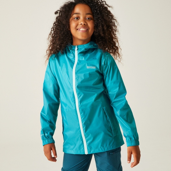 Regatta Girls Calderdale III Waterproof Coat – Full Zip, Band Collar, Long Sleeve, Polyester