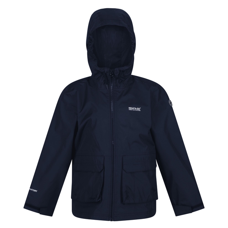 Childrens navy waterproof jacket sales