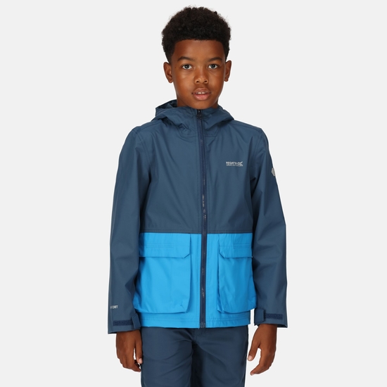 Kids Hywell Waterproof Jacket Blue Wing Indigo