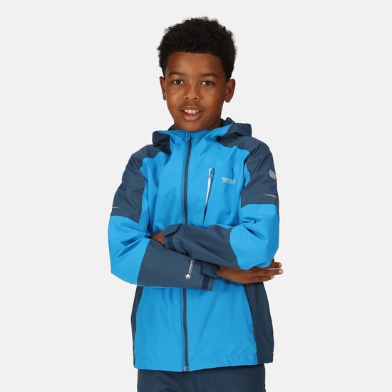 Kids' Calderdale II Waterproof Jacket - Indigo Blue Blue Wing | Regatta UK