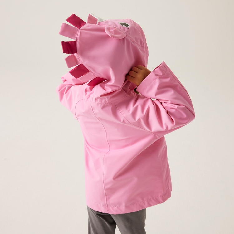 Kids Animal Print Waterproof Jacket Luna The Unicorn Sweet Pink Regatta UK