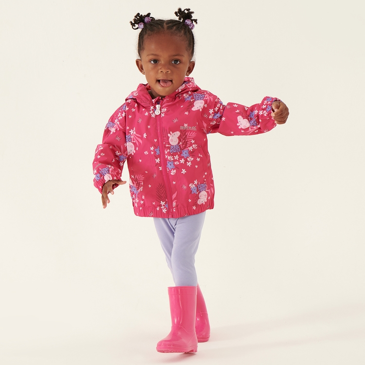 Kids' Peppa Pig Muddy Puddle Waterproof Jacket Pink Fusion