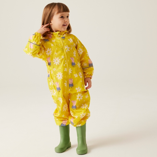 Kids' Peppa Pig Pobble Waterproof Puddle Suit - Maize Yellow | Regatta UK