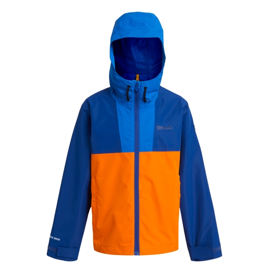 Kids' Hanleigh Waterproof Jacket Oxford Blue New Royal Persimmon