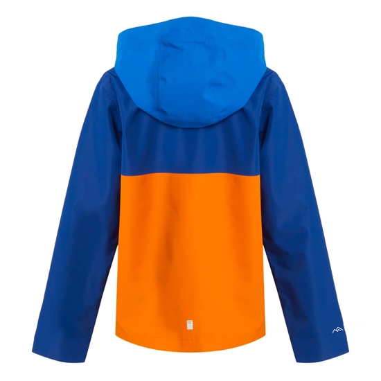 Kids' Hanleigh Waterproof Jacket Oxford Blue New Royal Persimmon