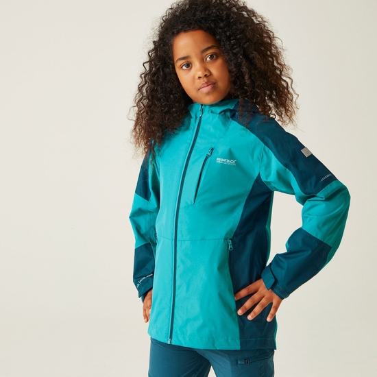 Chaqueta Impermeable Regatta Calderdale II Niñas 10000mm Chaqueta Impermeable Calderdale II Para Niños - Abrigo Con Capucha Y Bolsillos Chaqueta Transpirable