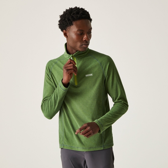 Green half zip fleece discount