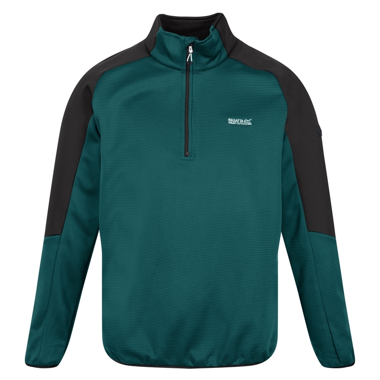 Men's Highton III Half Zip Fleece - Pacific Green Black | Regatta ROW