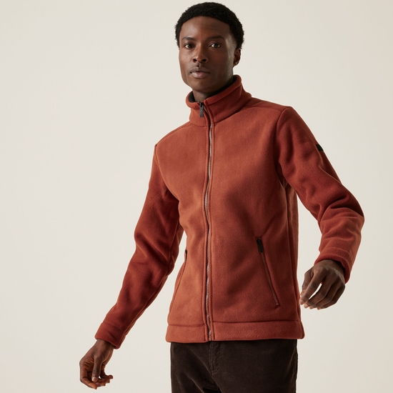 Men s Garrian II Full Zip Fleece Burnt Henna Black Regatta UK