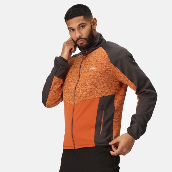 Men s Coladane V Full Zip Fleece Orange Pepper Burnt Copper Ash Regatta ROW