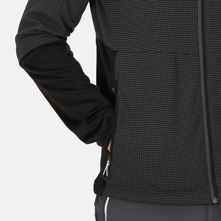 Men s Highton Full Zip Fleece III Seal Grey Black Regatta ROW