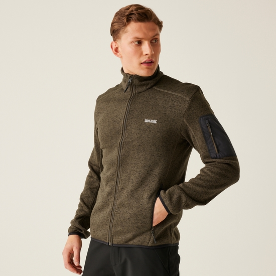 Męski polar z suwakiem Newhill - Szarozielony | Regatta PL