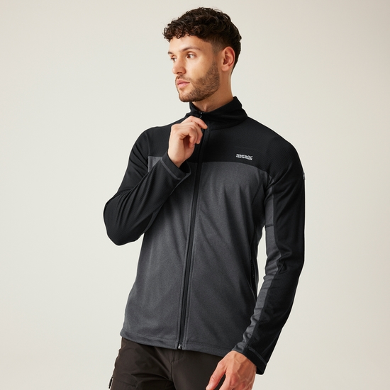 Men's Highton V Full Zip Fleece - Ash Black | Regatta UK