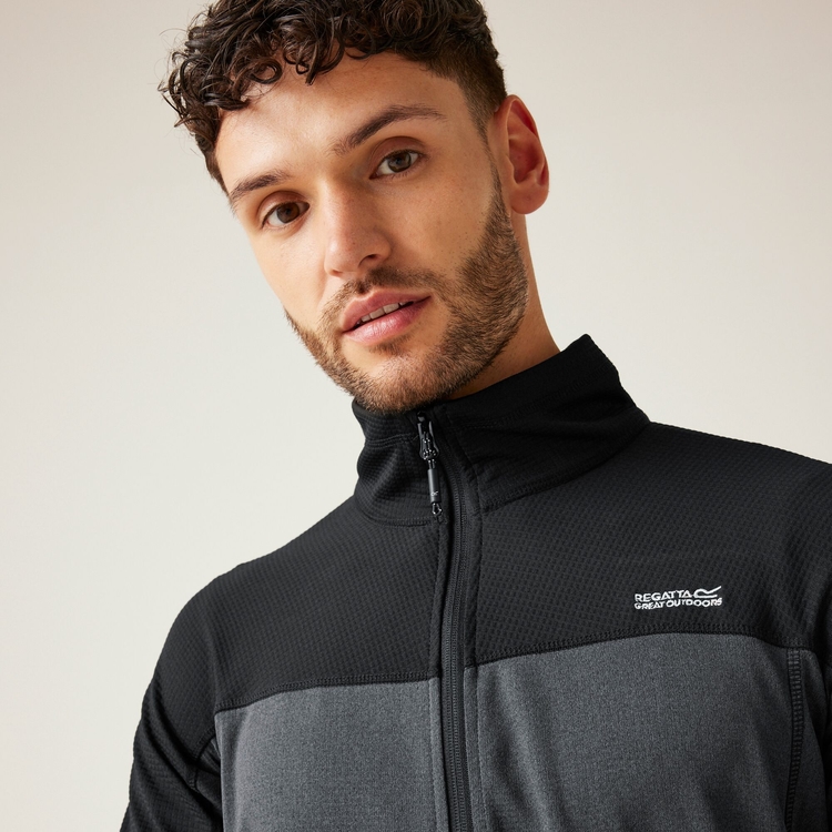 Men's Highton V Full Zip Fleece - Ash Black | Regatta UK