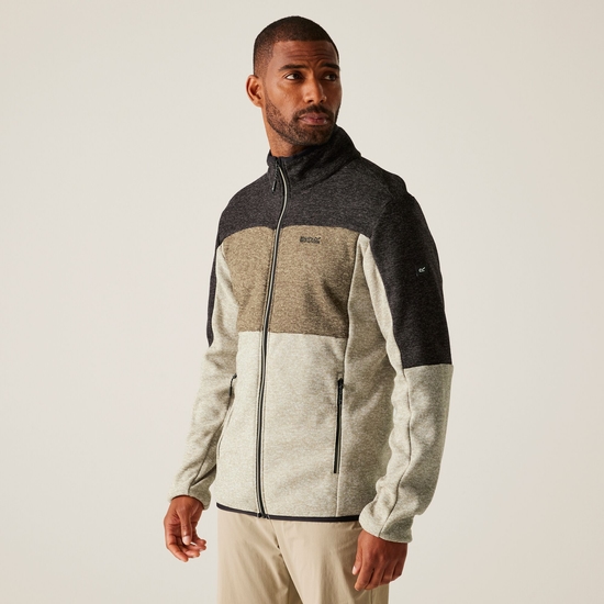 Elram Fleece mit durchgehendem Reißverschluss für Herren Braun