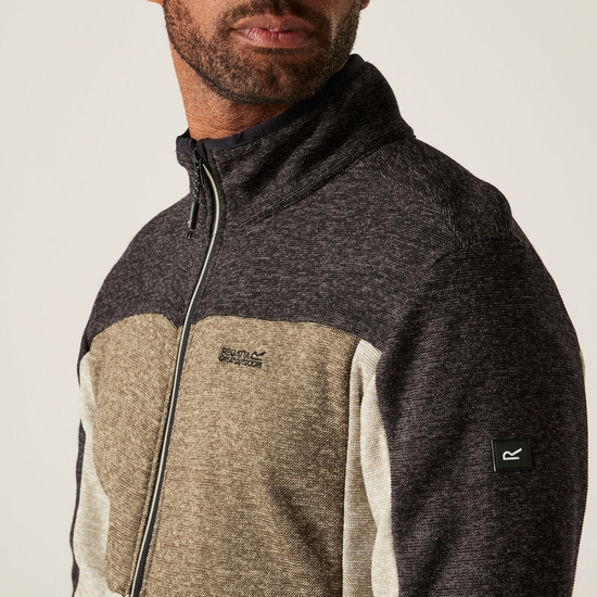 Elram Fleece mit durchgehendem Reißverschluss für Herren Braun