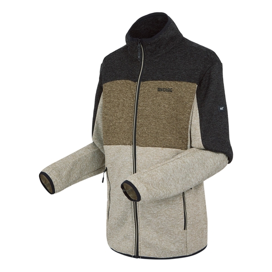 Elram Fleece mit durchgehendem Reißverschluss für Herren Braun