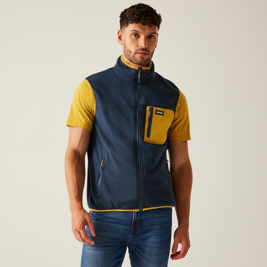 Men's Frankie Fleece Gilet - Navy Mustard | Regatta
