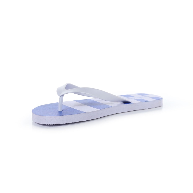 Blue and white flip flops hotsell